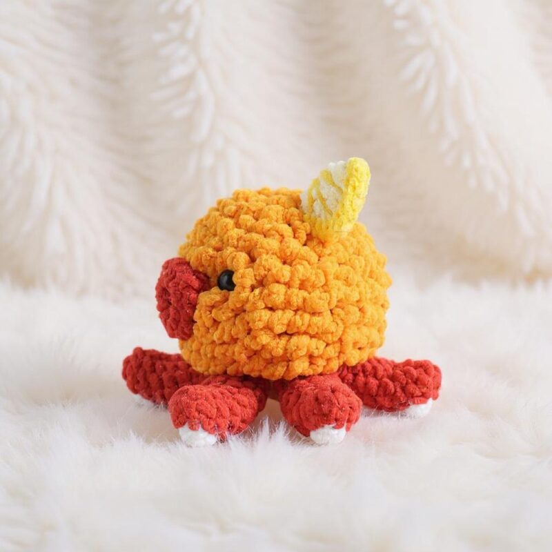 Fried Squid Takoyaki Amigurumi Crochet Pattern - Kawaii DIY Foodie Plush Toy - Instant Download PDF - Image 4