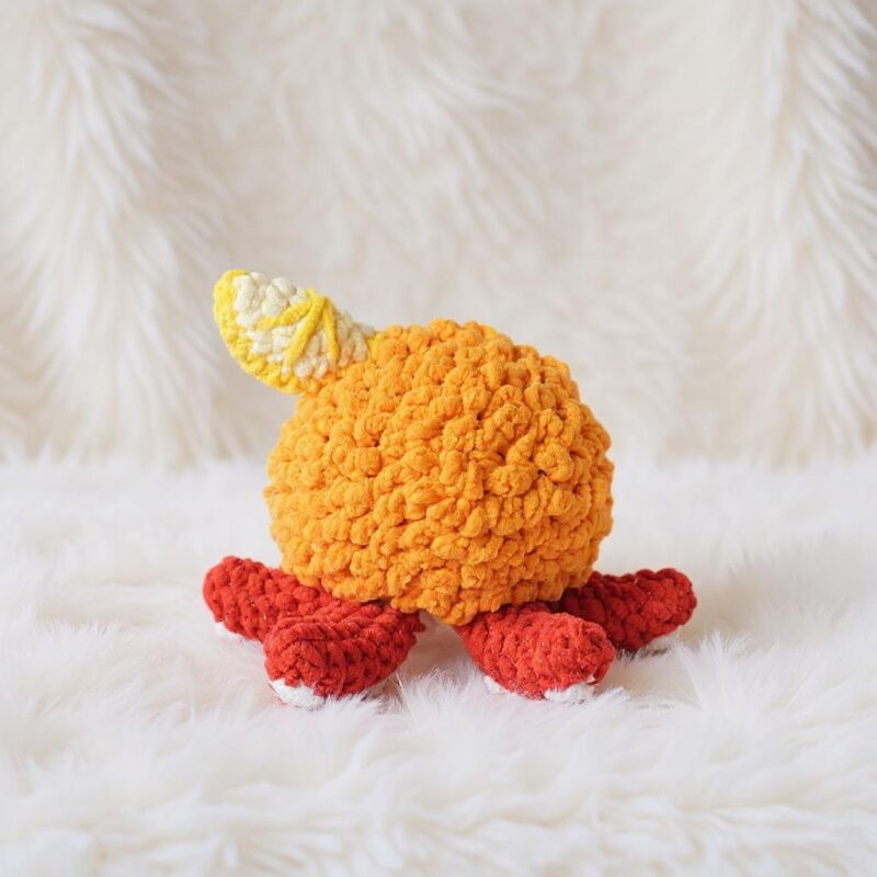 Fried Squid Takoyaki Amigurumi Crochet Pattern - Kawaii DIY Foodie Plush Toy - Instant Download PDF - Image 5