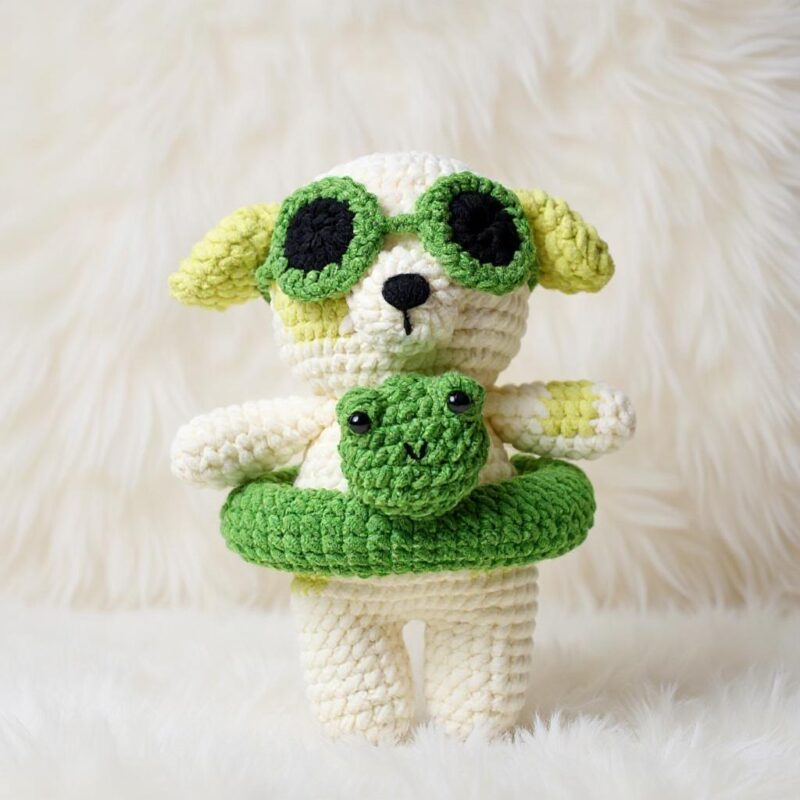 Frog Float Dog Amigurumi Crochet Pattern - Adorable DIY Stuffed Animal Toy - Instant Download PDF - Image 6