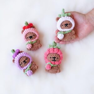 Fruity Bear Friends Amigurumi Crochet Pattern Bundle - Adorable DIY Stuffed Animal Toys - Instant Download PDF