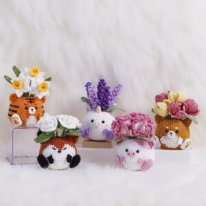 Garden Buddy Pots Amigurumi Crochet Pattern Bundle - Adorable DIY Potted Plant Decor - Instant Download PDF
