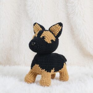 German Shepherd Amigurumi Crochet Pattern - Adorable DIY Stuffed Animal Toy - Instant Download PDF