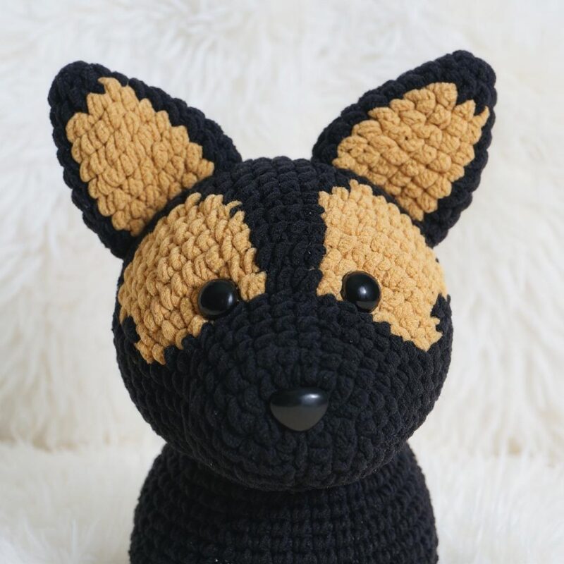 German Shepherd Amigurumi Crochet Pattern - Adorable DIY Stuffed Animal Toy - Instant Download PDF - Image 3