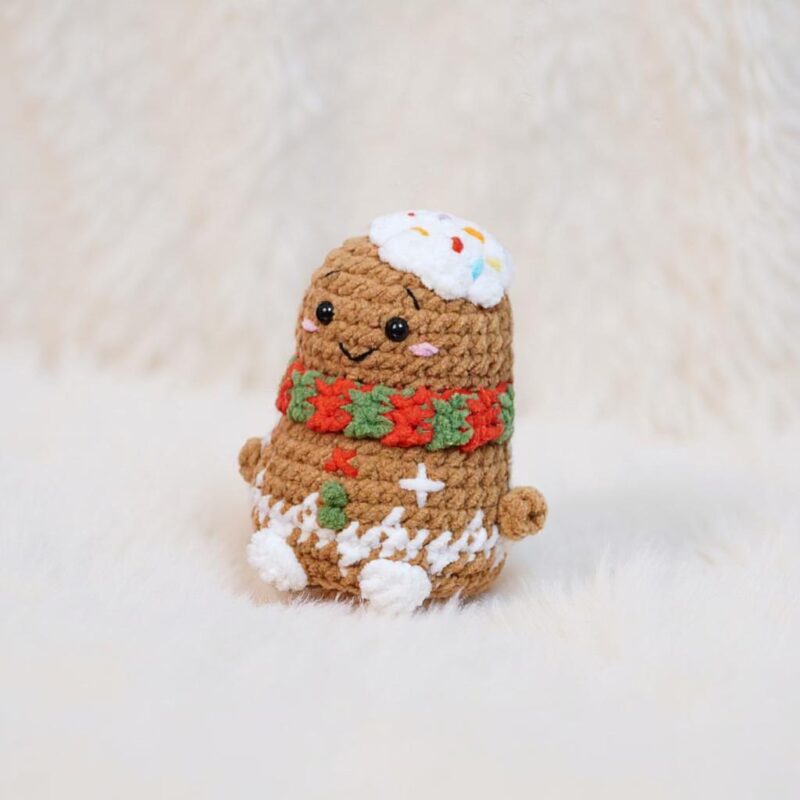 Gingerbread on a Swing Amigurumi Crochet Pattern - Adorable DIY Car Hanging Ornament - Instant Download PDF - Image 2