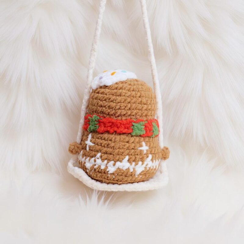 Gingerbread on a Swing Amigurumi Crochet Pattern - Adorable DIY Car Hanging Ornament - Instant Download PDF - Image 4