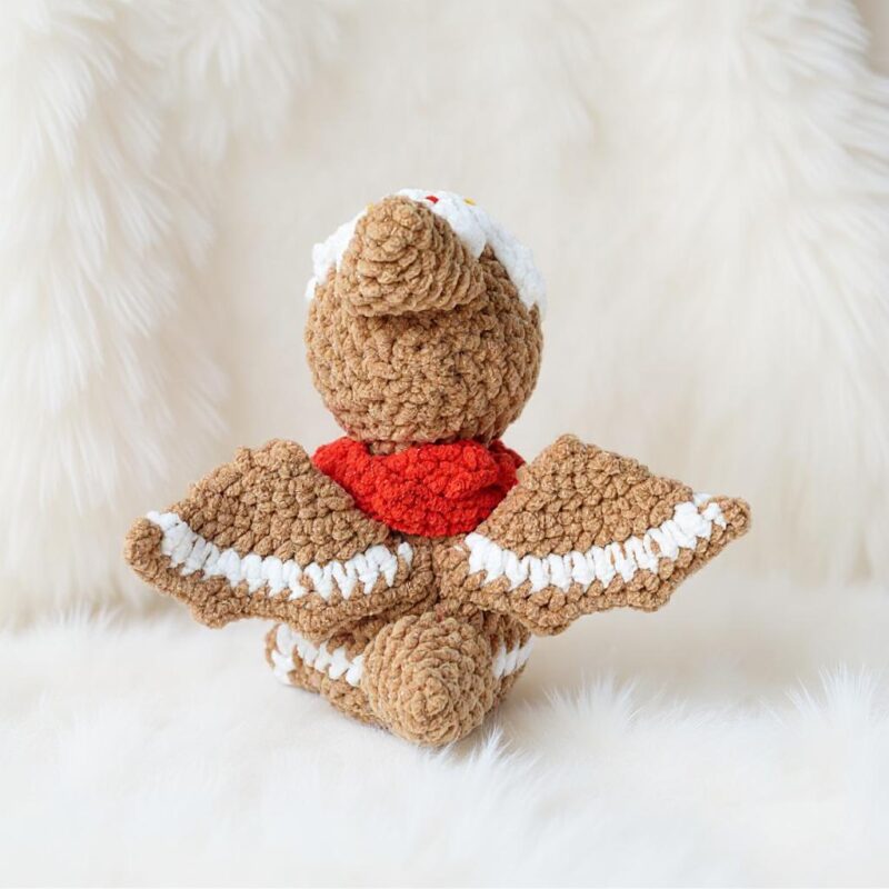 Gingerbread Pterosaur Amigurumi Crochet Pattern - Adorable DIY Dinosaur Toy - Instant Download PDF - Image 5