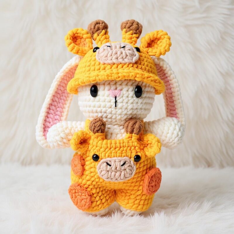 Giraffe Bunny Amigurumi Crochet Pattern - Adorable DIY Stuffed Animal Toy - Instant Download PDF - Image 3