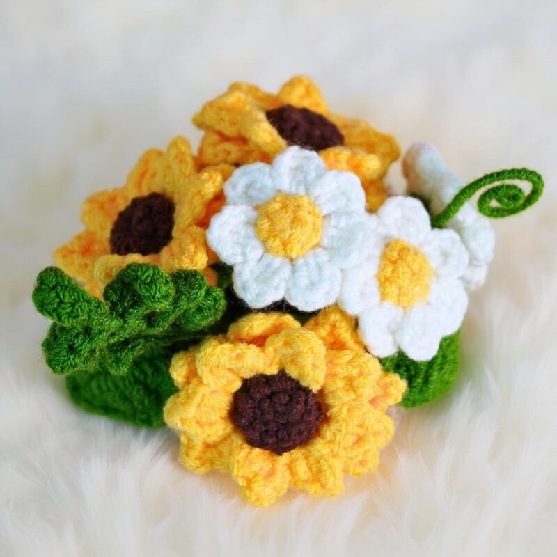 Golden Radiance Hanging Basket Amigurumi Crochet Pattern - Charming DIY Car Charm Decor - Instant Download PDF - Image 5
