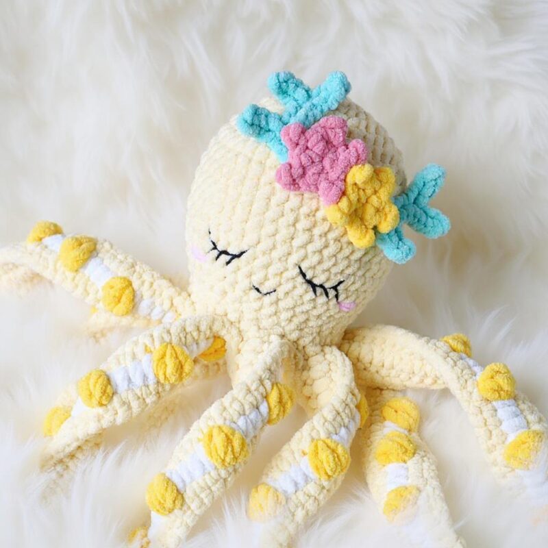 Sleeping Octopus Amigurumi Crochet Pattern - Graceful DIY Stuffed Animal Toy - Instant Download PDF - Image 3
