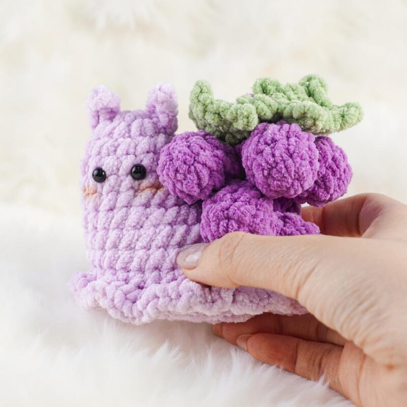 Grape Snail Amigurumi Crochet Pattern - Adorable DIY Stuffed Animal Toy - Instant Download PDF - Image 2