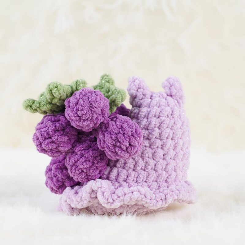 Grape Snail Amigurumi Crochet Pattern - Adorable DIY Stuffed Animal Toy - Instant Download PDF - Image 4