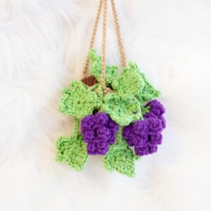 Grape Basket Amigurumi Crochet Pattern - Adorable DIY Fruit Basket Toy - Instant Download PDF