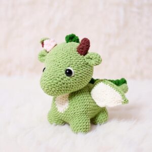 Green Dragon Amigurumi Crochet Pattern - Adorable DIY Stuffed Animal Toy - Instant Download PDF