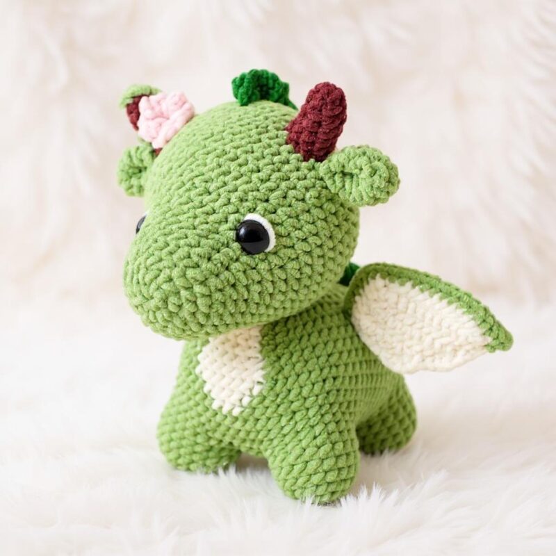 Green Dragon Amigurumi Crochet Pattern - Adorable DIY Stuffed Animal Toy - Instant Download PDF - Image 2
