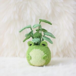 Frog in a Pot Amigurumi Crochet Pattern - Adorable DIY Plant Friend - Instant Download PDF
