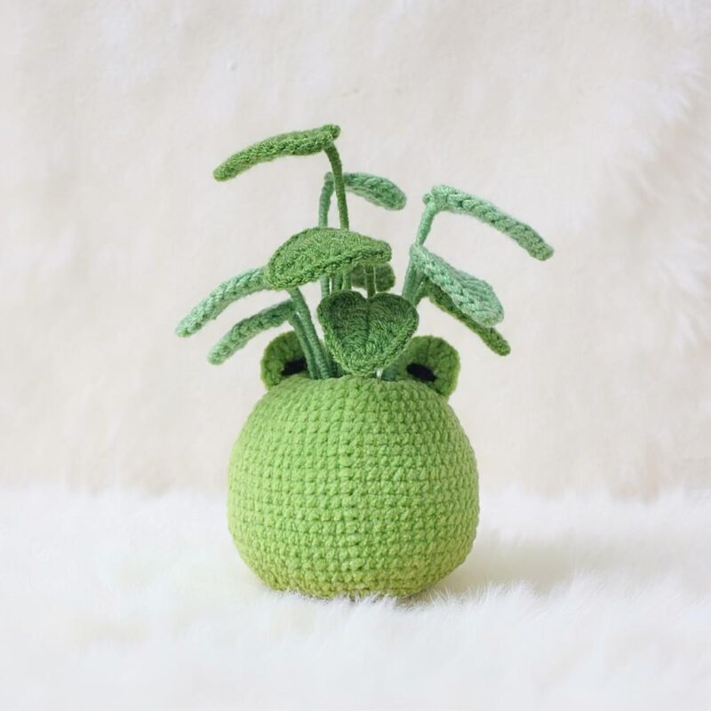 Frog in a Pot Amigurumi Crochet Pattern - Adorable DIY Plant Friend - Instant Download PDF - Image 5