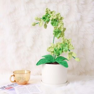 Orchid Amigurumi Crochet Pattern - Elegant DIY Potted Plant Decor - Instant Download PDF