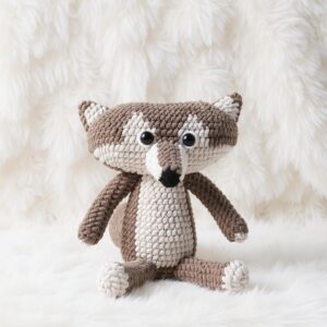 Grey Fox Amigurumi Crochet Pattern - Adorable DIY Stuffed Animal Toy - Instant Download PDF