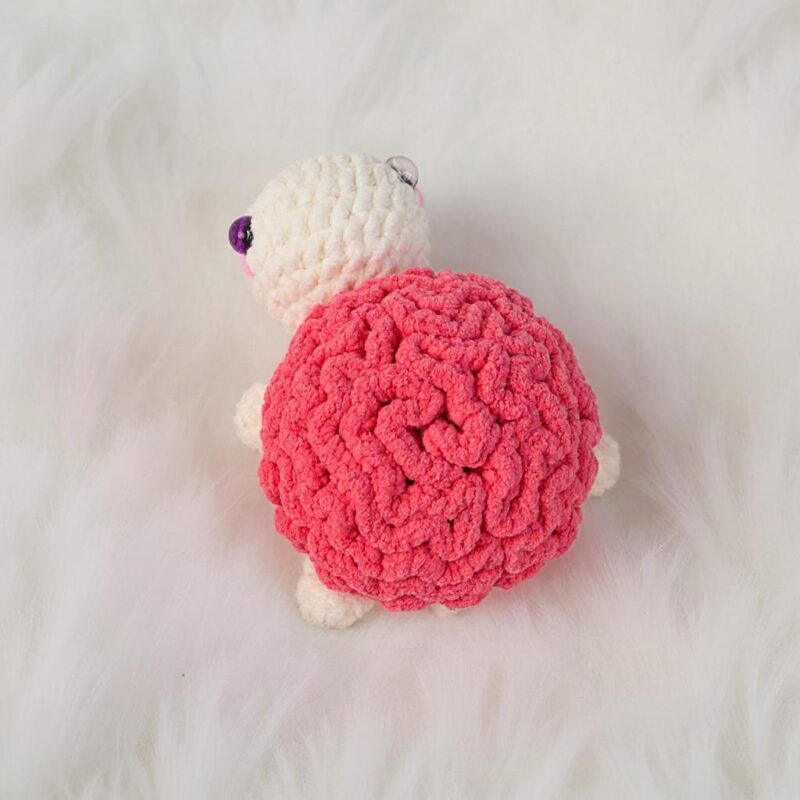 Spooky Brain Turtle Amigurumi Crochet Pattern - No-Sew - DIY Halloween Stuffed Animal - Instant Download PDF - Image 2