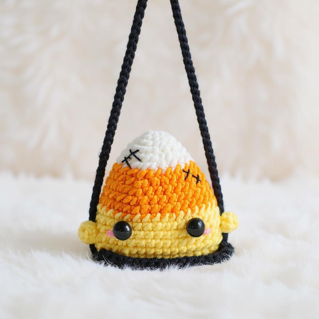 Swinging Candy Corn Amigurumi Crochet Pattern - Spooky-Cute - DIY Halloween Decor - Instant Download PDF - Image 2