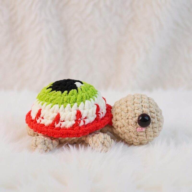 Halloween Eyeball Turtle Amigurumi Crochet Pattern - No-Sew - DIY Spooky Stuffed Animal Toy - Instant Download PDF - Image 4