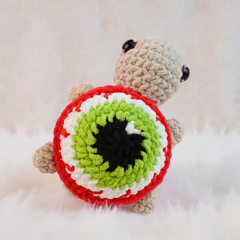 Halloween Eyeball Turtle Amigurumi Crochet Pattern - No-Sew - DIY Spooky Stuffed Animal Toy - Instant Download PDF - Image 6