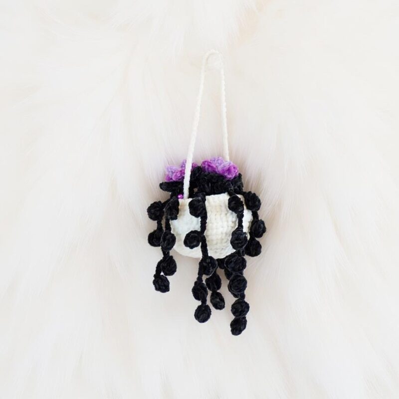 Spooky Hanging Plant Amigurumi Crochet Pattern - Cute DIY Halloween Car Charm - Instant Download PDF - Image 3