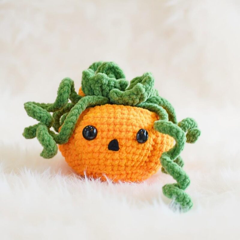 Halloween Pumpkin Pot Amigurumi Crochet Pattern - Cute DIY Car Hanging Decor - Instant Download PDF - Image 3