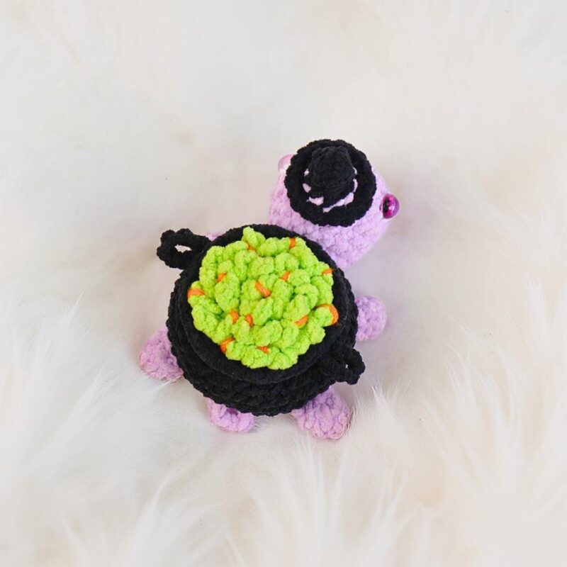 Halloween Cauldron Turtle Amigurumi Crochet Pattern - No-Sew - DIY Stuffed Animal Toy - Instant Download PDF - Image 2