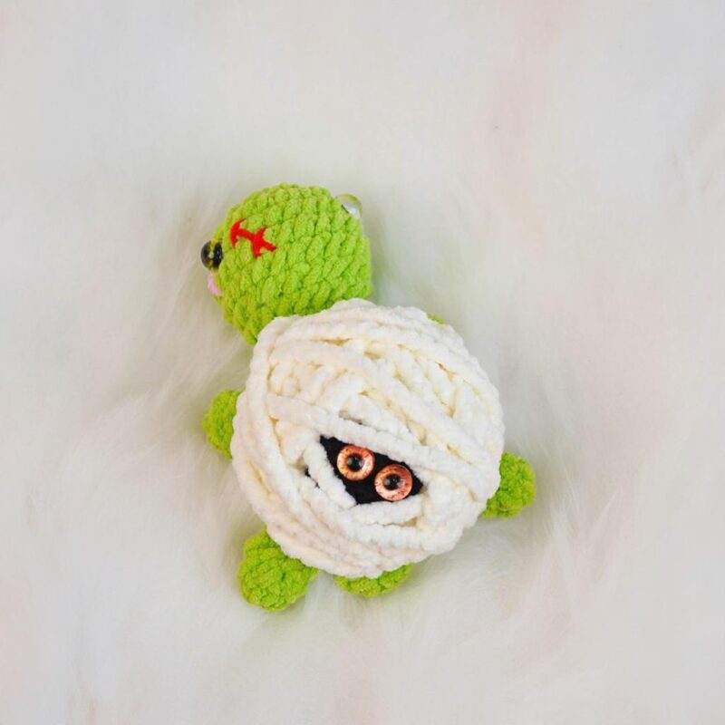 Frankenstein Turtle Amigurumi Crochet Pattern - Easy No-Sew - DIY Halloween Stuffed Toy - Instant Download PDF