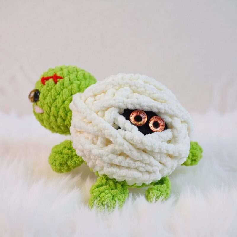 Frankenstein Turtle Amigurumi Crochet Pattern - Easy No-Sew - DIY Halloween Stuffed Toy - Instant Download PDF - Image 4
