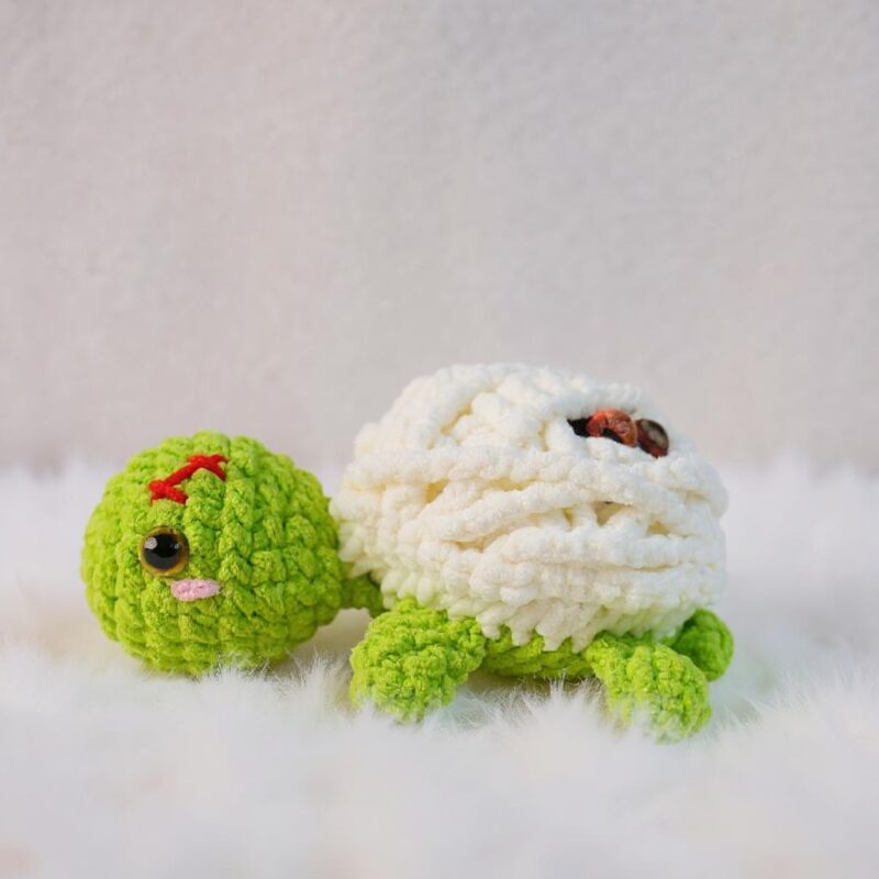 Frankenstein Turtle Amigurumi Crochet Pattern - Easy No-Sew - DIY Halloween Stuffed Toy - Instant Download PDF - Image 6