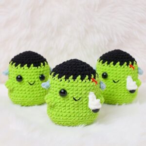 Frankenstein Ghost Amigurumi Crochet Pattern - Spooky Cute - DIY Halloween Stuffed Toy - Instant Download PDF