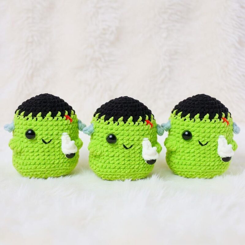 Frankenstein Ghost Amigurumi Crochet Pattern - Spooky Cute - DIY Halloween Stuffed Toy - Instant Download PDF - Image 2