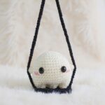 Swinging Ghost Amigurumi Crochet Pattern - Adorable DIY Halloween Car Hanging Decor - Instant Download PDF