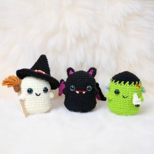 Halloween Ghosts Amigurumi Crochet Pattern Bundle - Spooky Cute DIY Stuffed Toys - Instant Download PDF