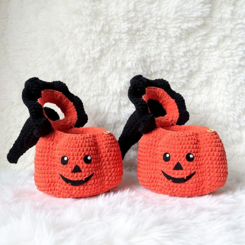 Halloween Pumpkin Bucket Amigurumi Crochet Pattern - Easy DIY Trick-or-Treat Bag - Instant Download PDF - Image 4