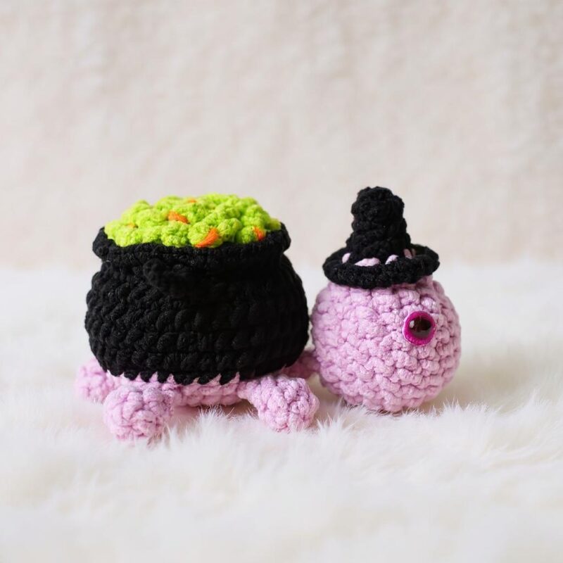 Halloween Turtle Amigurumi Crochet Pattern - No-Sew - DIY Stuffed Animal Toy - Instant Download PDF - Image 8