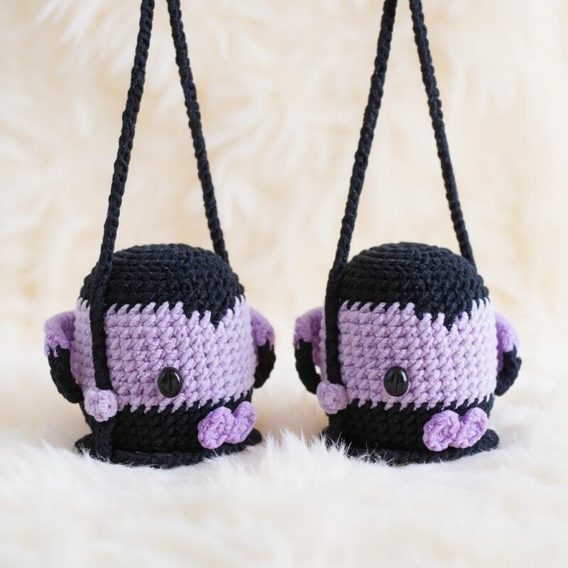 Vampire Couple on Swing Amigurumi Crochet Pattern - Spooky Cute - DIY Stuffed Animal Toy - Instant Download PDF - Image 3