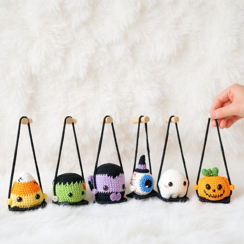 Wicked Wheel Amigurumi Crochet Pattern Bundle - Spooky DIY Halloween Decor - Instant Download PDF