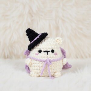 Witchy Bear Amigurumi Crochet Pattern - Spooky Cute DIY Stuffed Animal Toy - Instant Download PDF