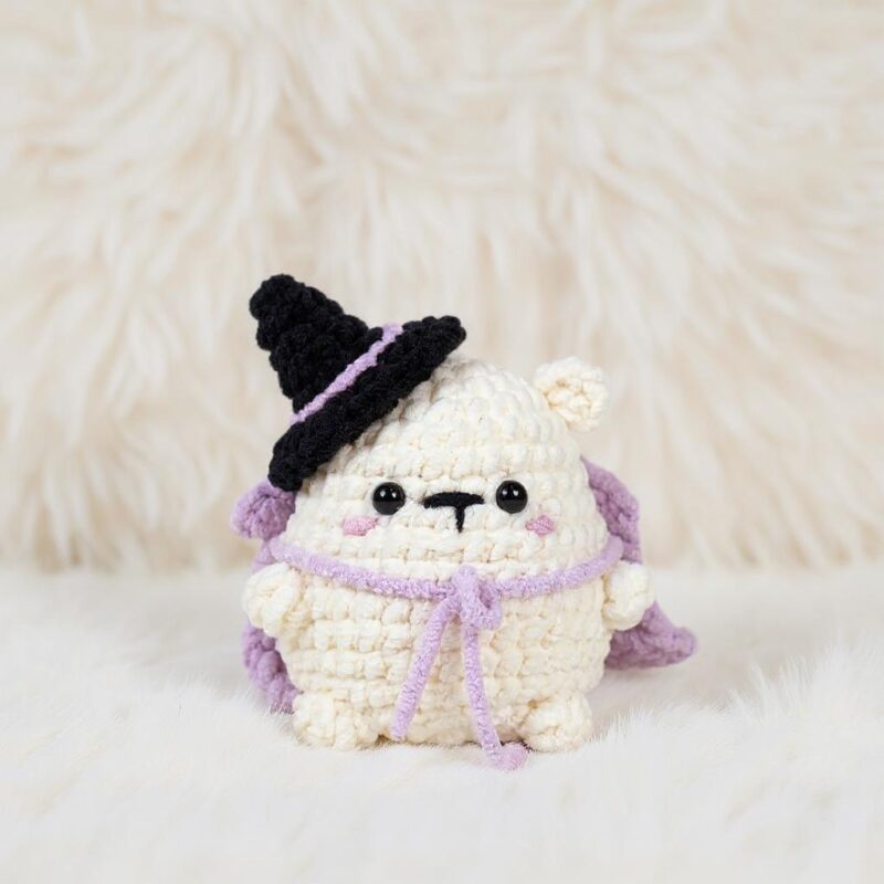 Witchy Bear Amigurumi Crochet Pattern - Spooky Cute DIY Stuffed Animal Toy - Instant Download PDF