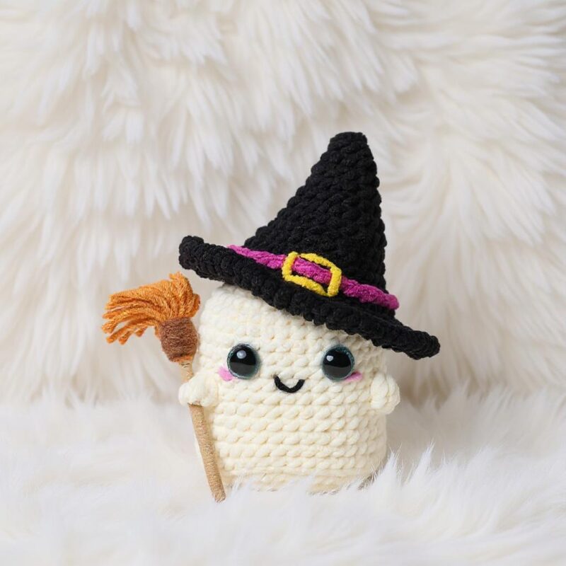 Witchy Ghost Amigurumi Crochet Pattern - Adorable DIY Halloween Toy - Instant Download PDF - Image 2