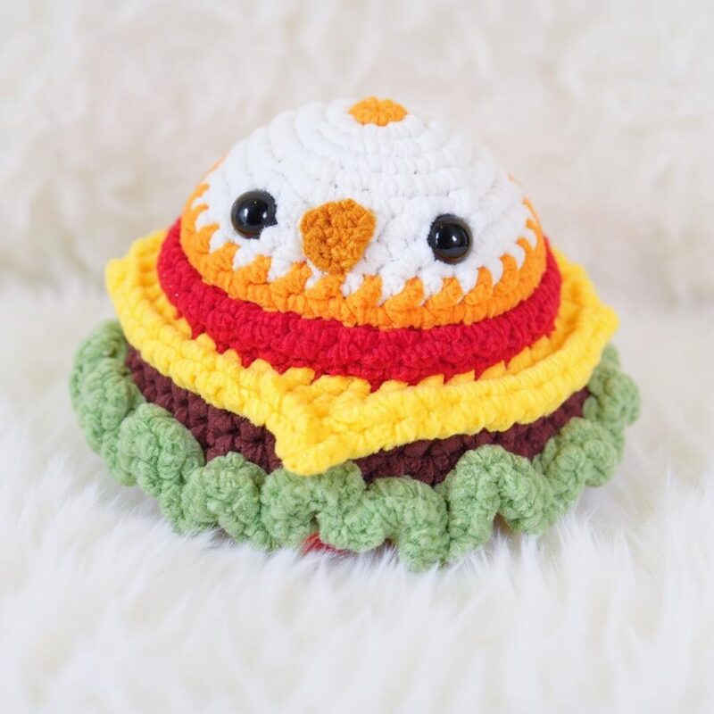 Hamburger Owl Amigurumi Crochet Pattern - Adorable DIY Stuffed Animal Toy - Instant Download PDF - Image 5