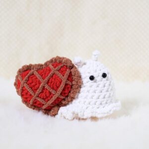 Heart Cake Snail Amigurumi Crochet Pattern - Adorable DIY Stuffed Animal Toy - Instant Download PDF