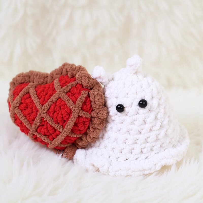 Heart Cake Snail Amigurumi Crochet Pattern - Adorable DIY Stuffed Animal Toy - Instant Download PDF - Image 3