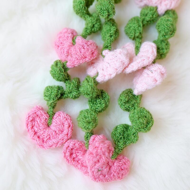 Heart Flower Basket Amigurumi Crochet Pattern - Charming DIY Car Hanging Decor - Instant Download PDF - Image 4