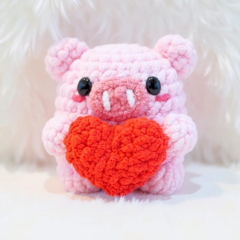 Heartful Cupid Pig Amigurumi Crochet Pattern - Adorable DIY Stuffed Animal Toy - Instant Download PDF - Image 3