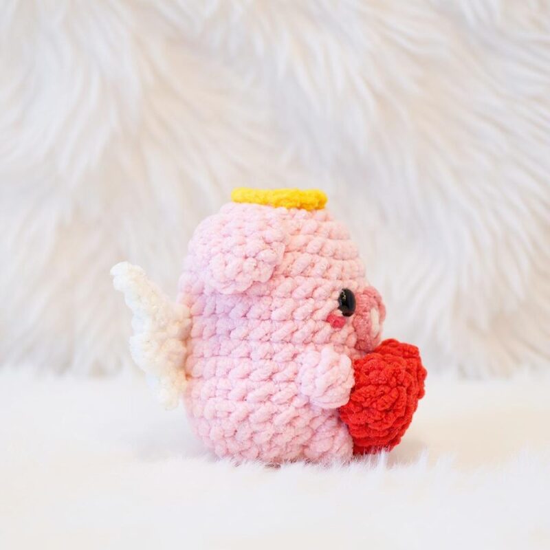 Heartful Cupid Pig Amigurumi Crochet Pattern - Adorable DIY Stuffed Animal Toy - Instant Download PDF - Image 5