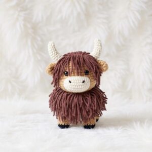 Highland Cow Amigurumi Crochet Pattern - Adorable DIY Stuffed Animal Toy - Instant Download PDF